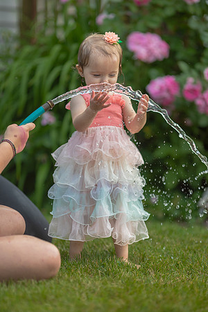 Tatey Bear  meets the Water Hose