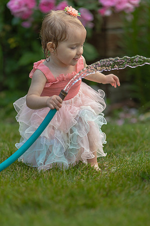 Tatey Bear  meets the Water Hose