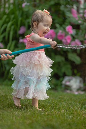 Tatey Bear  meets the Water Hose