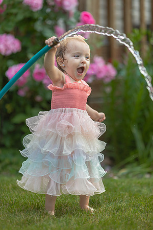 Tatey Bear  meets the Water Hose