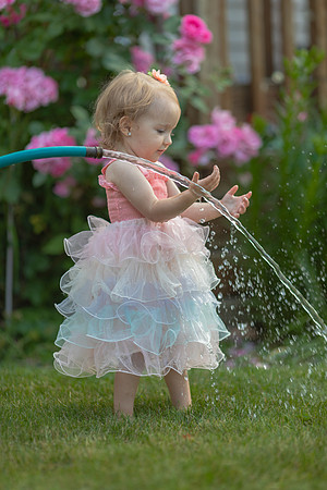 Tatey Bear  meets the Water Hose