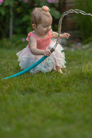 Tatey Bear  meets the Water Hose