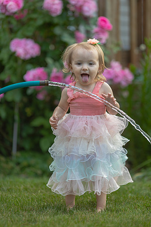 Tatey Bear  meets the Water Hose
